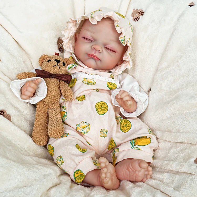 Lemon Print Reborn Doll Romper Set