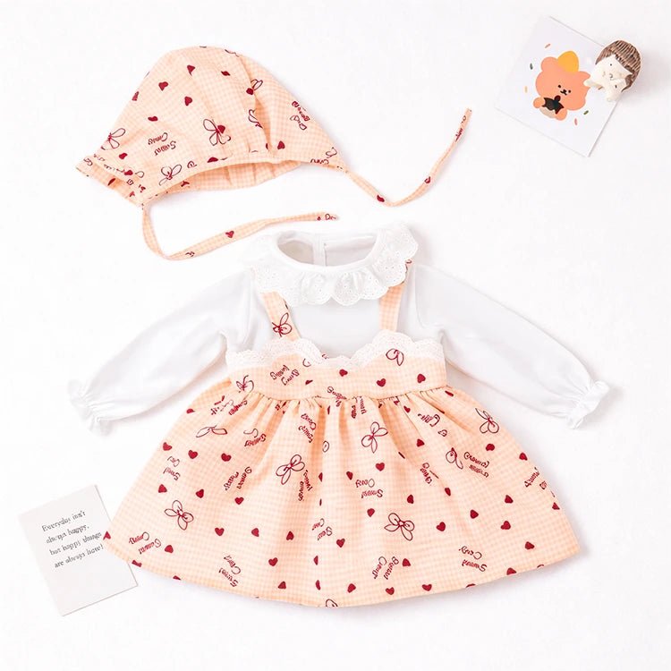 Butterfly Print Reborn Doll Dress Set