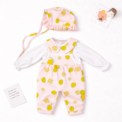 Lemon Print Reborn Doll Romper Set
